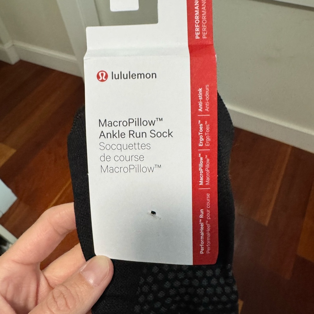 lululemon athletica Black Ankle Run Socks